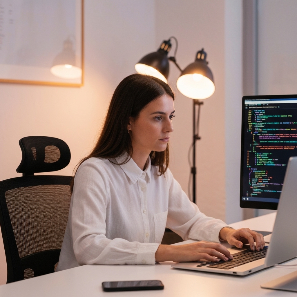 Estudiantes aprendiendo programación